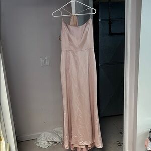 Amsale Blush Maxi Bridesmaid Dress